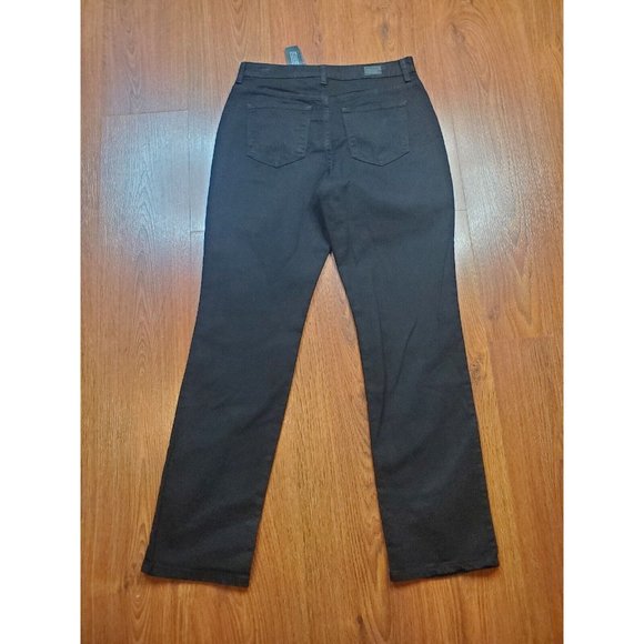Lee Women's Effortless Wash & Wear Straight Leg Relaxed Fit Black 10Med  X  32 - Picture 2 of 8
